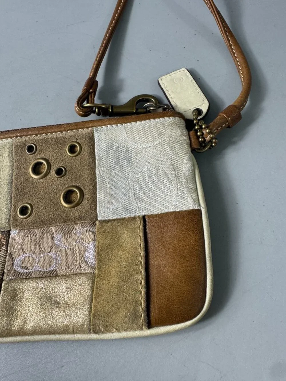 Authentic Vintage Coach Patchwork Wristlet